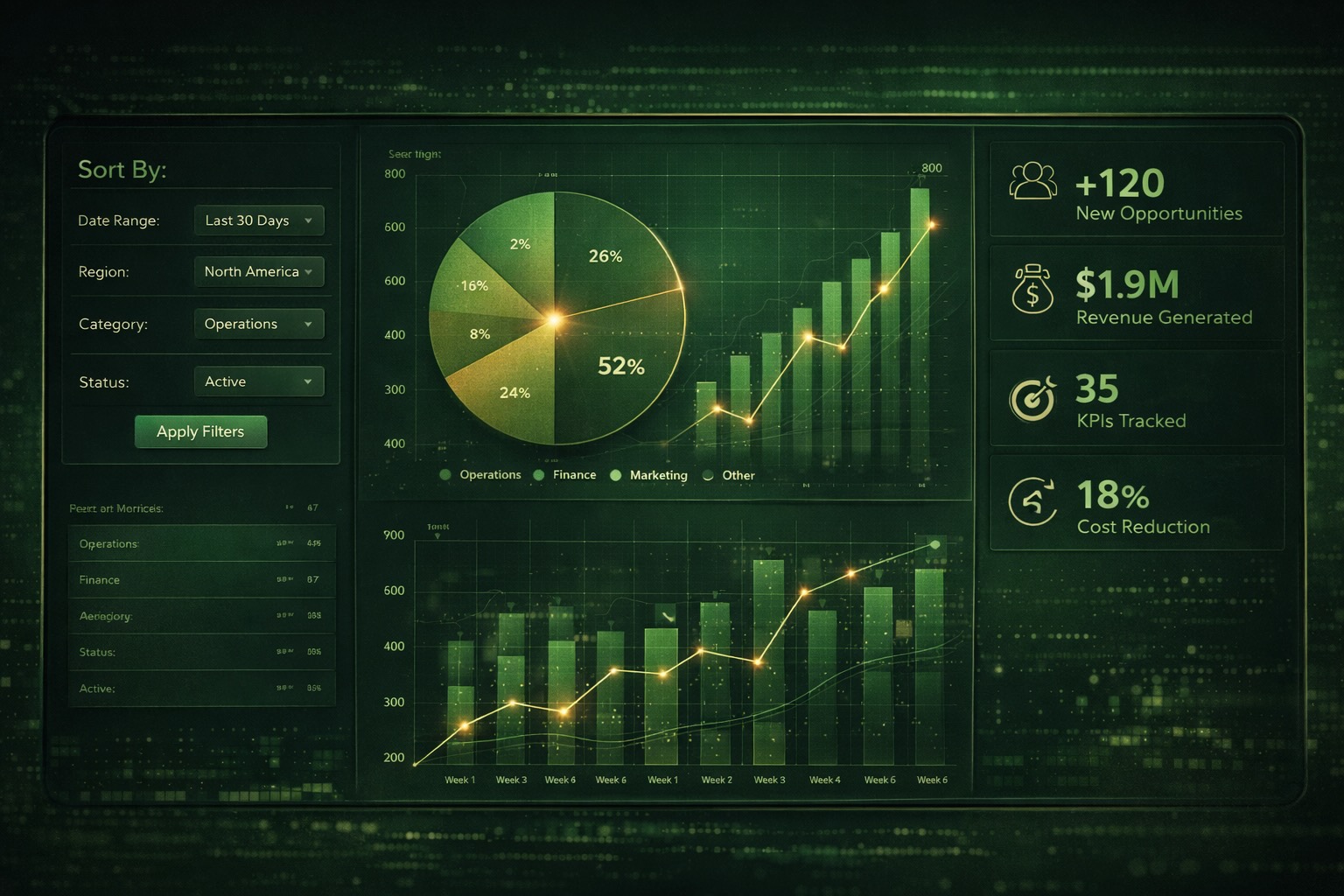 Analytics dashboard preview